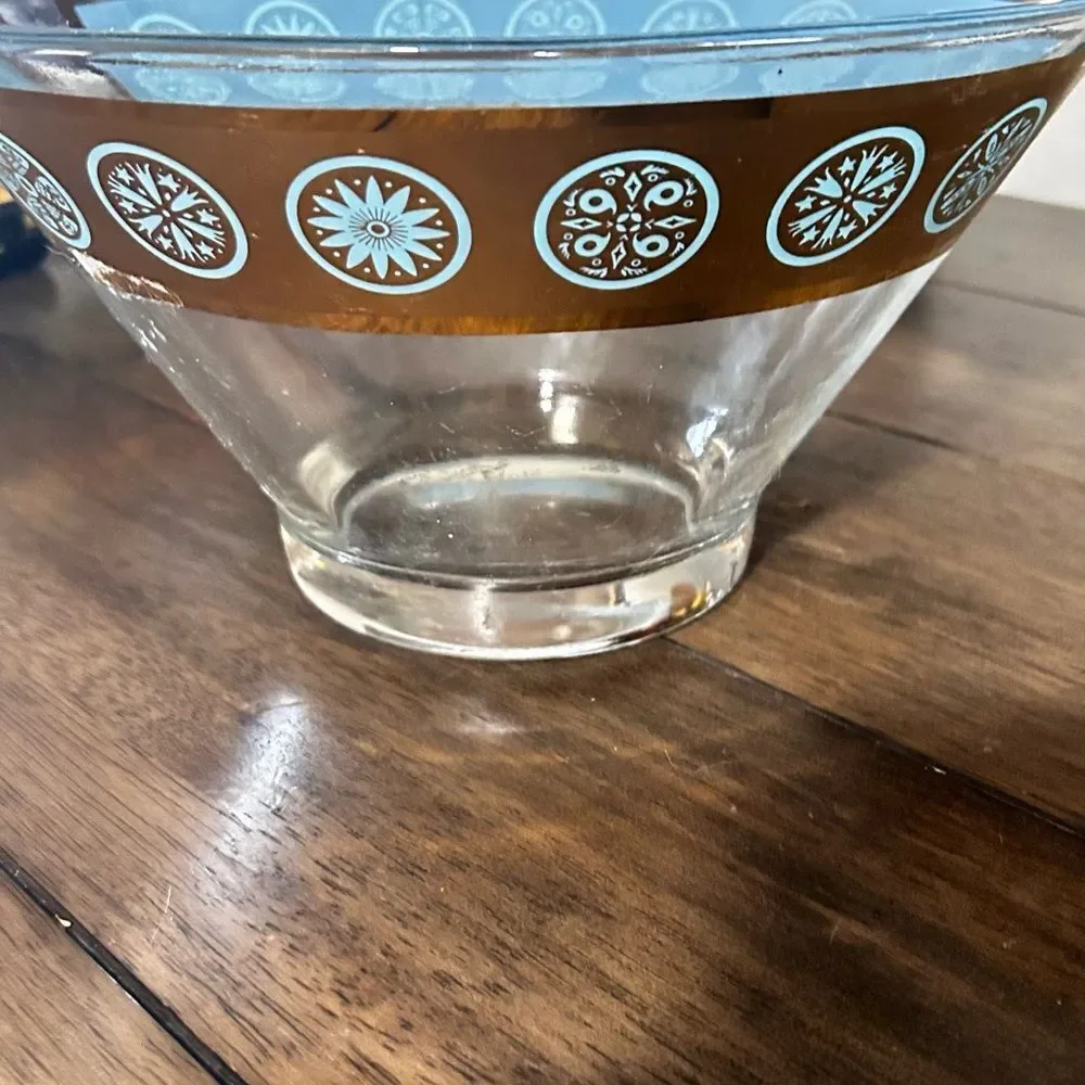 Vintage Culver Glass Chip Bowl – Mid Century Modern 1960s Retro Design